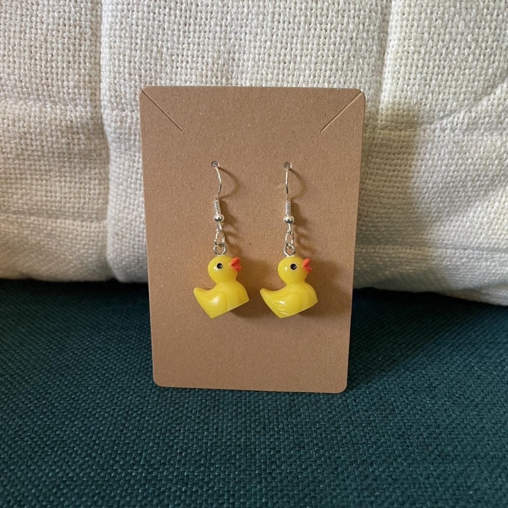 Yellow ducky earrings